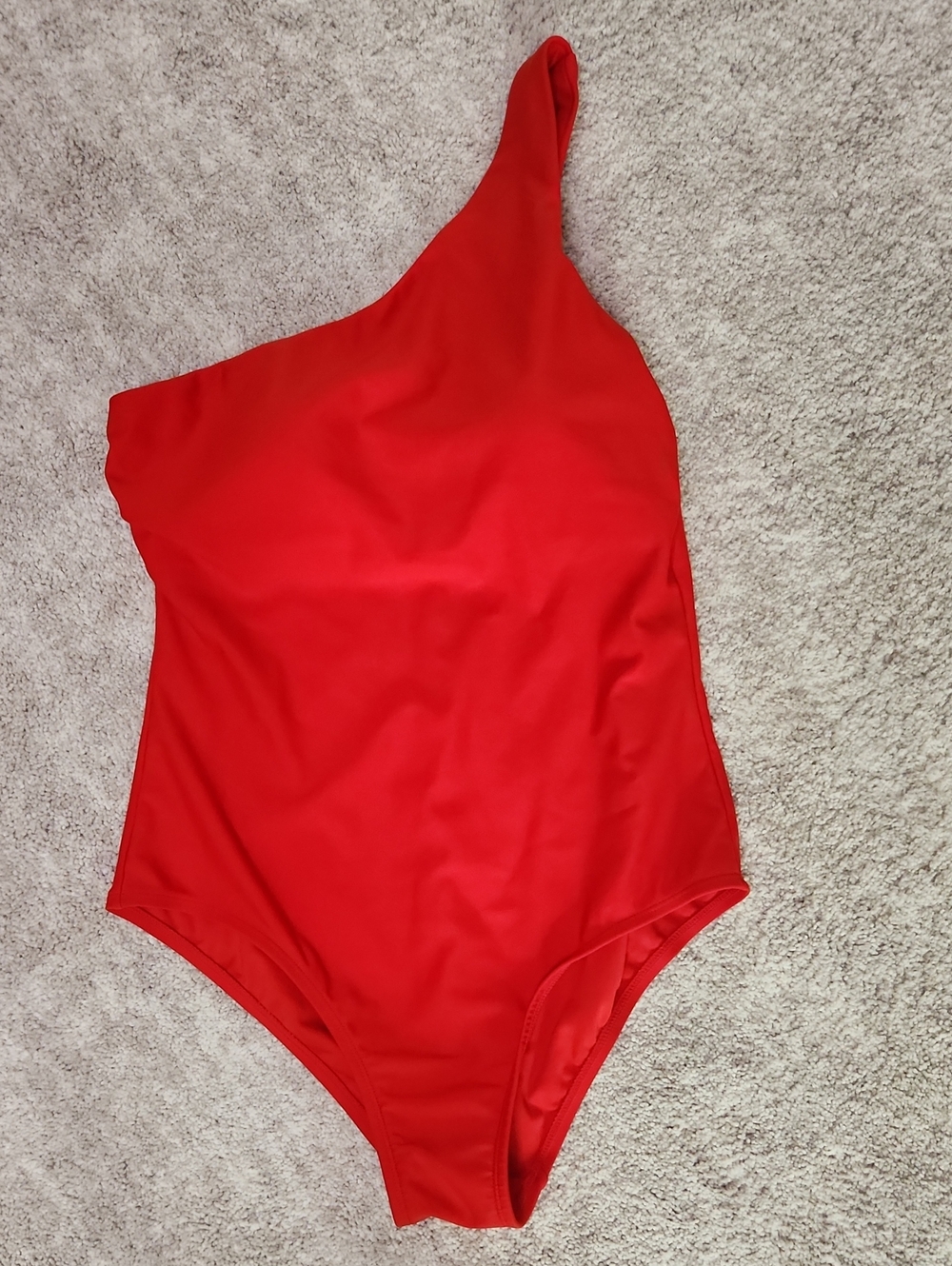Kona Sol Red One-Shoulder Women's One-Piece Swimsuit